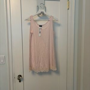 Cosabella Ice Pink Ever Long Camisole with Lace Trim